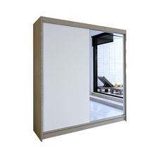 Šatníková skriňa TALIN I šírka 180 cm - dub sonoma/biela