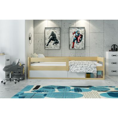 Interbeds Jednolôžková posteľ HUGO 160x80cm + matrac Prírodná