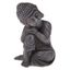 Betónová soška Budha, tm. šedá, 16 x 11 x 12 cm