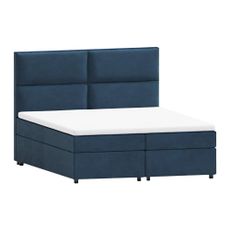 Tmavomodrá boxspring posteľ s úložným priestorom 180x200 cm Rico – Ropez