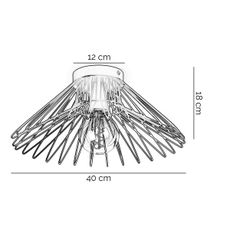 ONLI - Stropné svietidlo DUCCIO 1xE27/22W/230V pr. 40 cm čierna