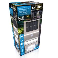 Grundig - LED Solárne nástenné svietidlo so senzorom LED/1xAA 600mAh IP64