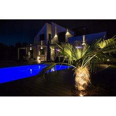 LED Vonkajšie nástenné svietidlo 2xLED/3W/230V IP54 čierna