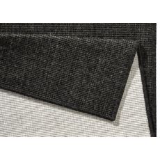 Hanse Home , Kusový koberec Twin-Wendeteppiche 103096 black cream – na von aj na doma, 120x170, čierna, chodba / predsieň
