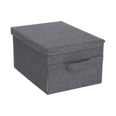 Sivý látkový úložný box s vekom 35x19x26 cm Soft Storage – Bigso Box of Sweden