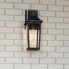 Quoizel QZ-BUCKLEY-M-MBK -Vonkajšie nástenné svietidlo BUCKLEY 1xE27/40W/230V IP44