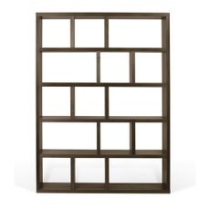 Hnedá knižnica v dekore orecha 150x198 cm Berlin – TemaHome