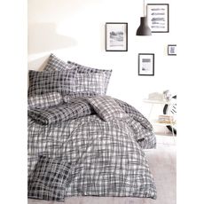 BedTex Bavlnené obliečky Straw čierna, 220 x 200 cm, 2 ks 70 x 90 cm