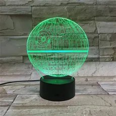 3Dmix 3DL-BSC036 – 3D LED nočná lampa - Hviezda smrti (Star Wars)