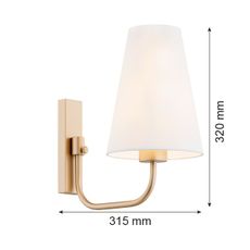 Argon 8312 - Nástenná lampa SAFIANO 1xE27/15W/230V zlatá