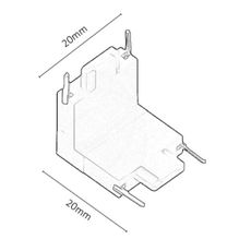Rabalux 70203 - Konektor pre svietidlá LiTrack lištový systém typ L