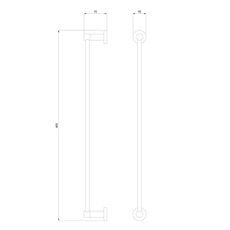 OMNIRES MP60216GR - Nástenný vešiak na uteráky MODERN PROJECT 60 cm grafit