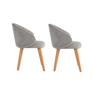 Súprava jedálenských stoličiek Bentley Grey and Light Oak, 2 ks