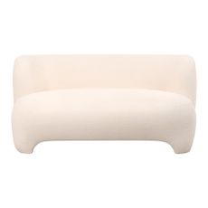 Biela pohovka z textílie buklé 142 cm Ardor – Leitmotiv
