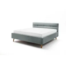 Modrá dvojlôžková posteľ s roštom a úložným priestorom Meise Möbel Lotte, 160 x 200 cm