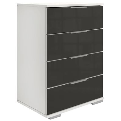 Carryhome NOČNÝ STOLÍK, sivá, biela, 52/74/38 cm
