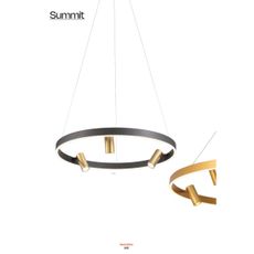 Redo 01-2492 - LED Luster na lanku SUMMIT LED/53,5W/230V CRI 90 zlatá