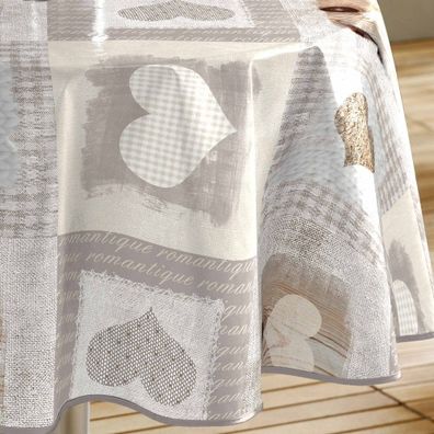 Umývateľný obrus z PVC ø 160 cm Cosy Coeur – douceur d'intérieur