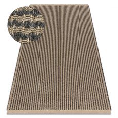 Čierno-béžový jutový koberec Jute 1 Rozmer: 200x290 cm