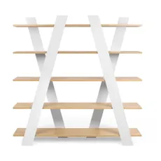 Biela knižnica TemaHome Wind Oak