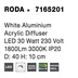 LED stropné svietidlo Roda 40 biele