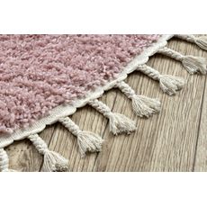 Dywany Łuszczów , Kusový koberec Berber 9000 pink kruh, 160x160 (priemer) kruh, ružová, obývacia izba
