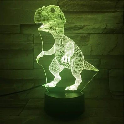 3Dmix 3DL-CLK046 – 3D LED nočná lampa - Dinosaurus (mláďa) (Hodiny s budíkom)
