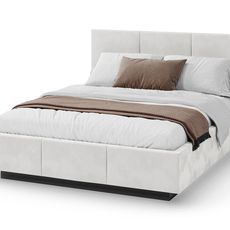Čalúnená posteľ s vysokým čelom Avero 160x200 - biela