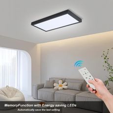 Brilagi - LED stmievateľné svietidlo FRAME SMART LED/30W/230V čierne IP44 + diaľkové ovládanie