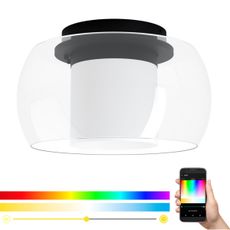 Eglo 99022 - LED RGB Stmievateľné stropné svietidlo BRIAGLIA-C LED/24,8W/230V