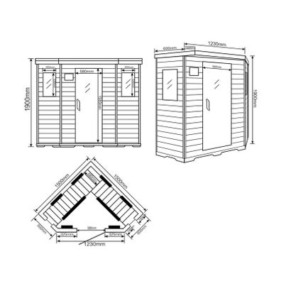 Infračervená kabína REDSUN XXL - 150 x 150 cm pre 4 osoby