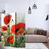 Paraván Country poppies Dekorhome 225x172 cm (5-dielny)