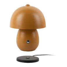 Okrovožltá LED stolová lampa s kovovým tienidlom (výška 18 cm) Mono LED – Leitmotiv
