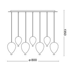 Ideal Lux - LED Luster na lanku CLOWN 7xG9/3W/230V 80 cm pestrofarebná