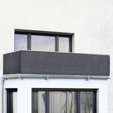 Čierna plastová balkónová zástena 500x85 cm – Maximex