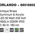 LED luster Orlando 85 mosadz