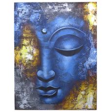 Obraz Budha modrý 80x60cm
