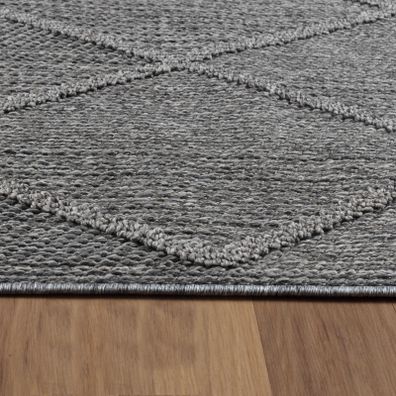 Ayyildiz , Kusový koberec Patara 4955 Grey – na von aj na doma, 80x150, šedá, chodba / predsieň
