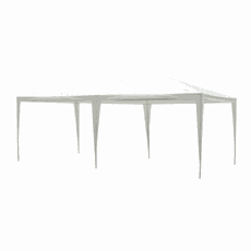 Záhradný párty stan, biela, 3x6 m, TEKNO TYP 2 + 6 bočných strán