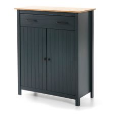 Tmavomodrá vysoká komoda z borovicového dreva 90x110 cm Miranda – Marckeric