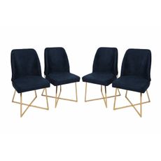 Sada jedálenských stoličiek Madrid Dark Blue, 4 ks, 4 ks