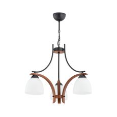 Luster na reťazi BAFIA 3xE27/15W/230V hnedá
