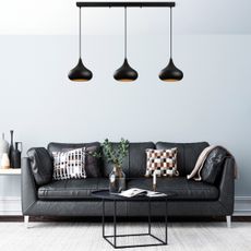 Luster na lanku MUBA 3xE27/40W/230V čierny