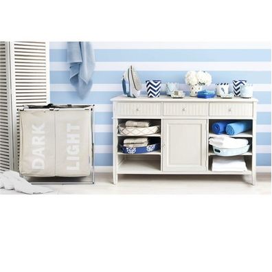 KONDELA Laundry Typ 3 kôš na prádlo sivobéžová