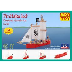 Drevená stavebnica Pirátska loď Moy Toy