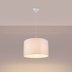 Sollux SL.1404 - Luster na lanku NOVA 1xE27/15W/230V pr. 40 cm biela
