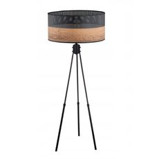 FoxBox Dizajnová stojaca lampa Naturio High čierna/drevo
