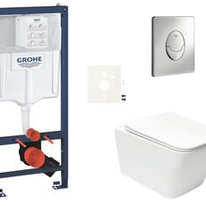 Závesný wc set do ľahkých stien / predstenová montáž Swiss Aqua Technologies Infinitio SIKOGRSIN12SA