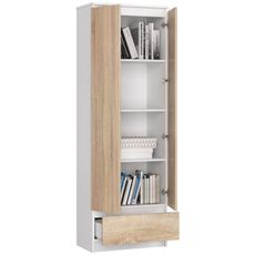 Regál R60 2D 1SZ-biela / sonoma