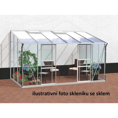 Skleník VITAVIA IDA 7800 PC 4 mm strieborný